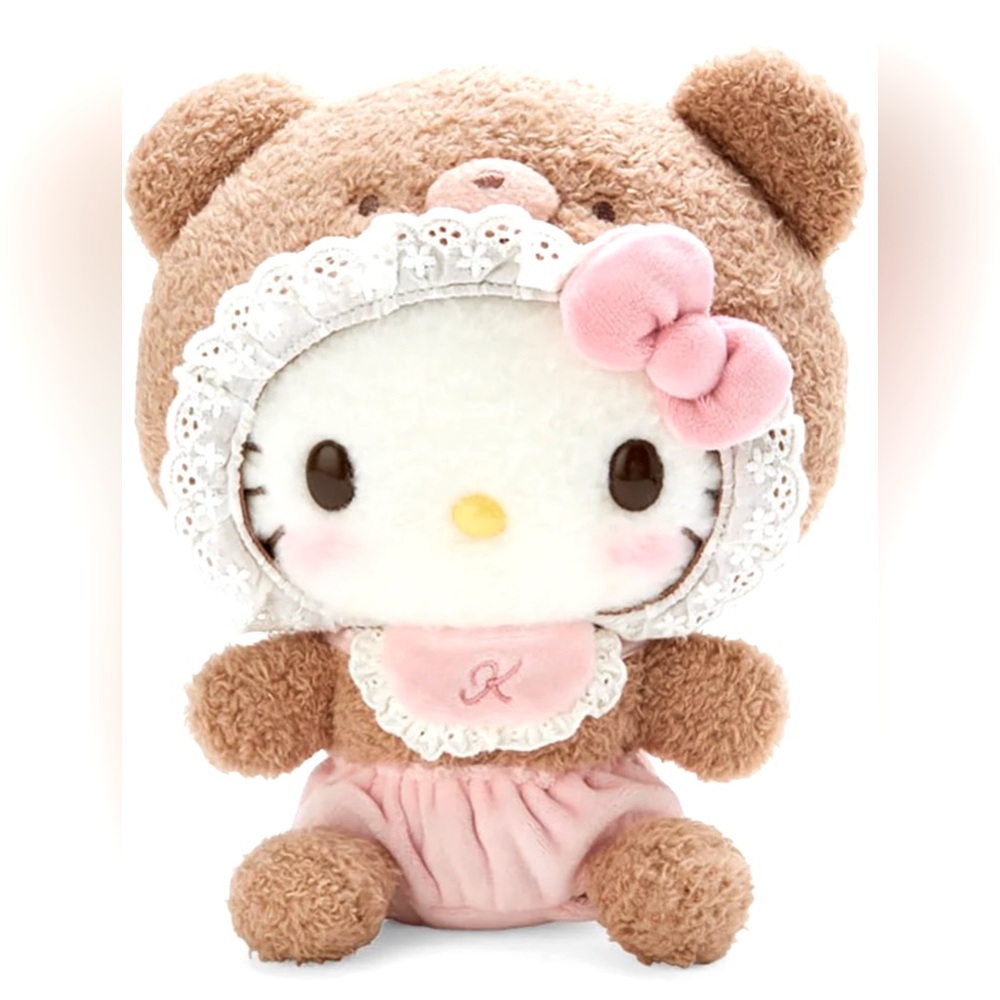 Sanrio Latte Kuma Hello Kitty Baby Bear 8" Plush